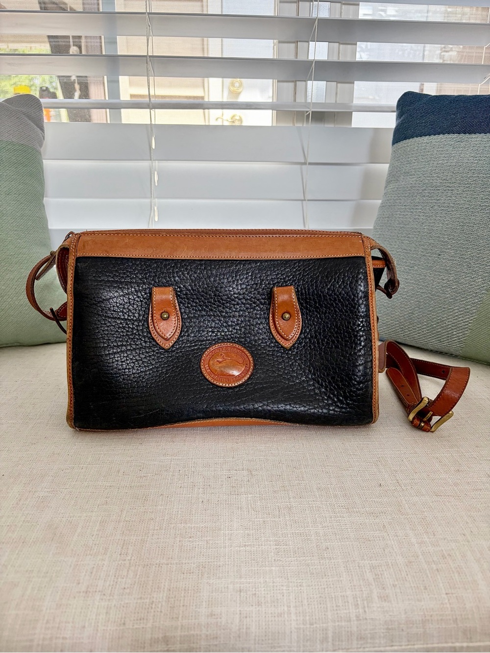 Dooney & Bourke Black & Brown Leather Bag